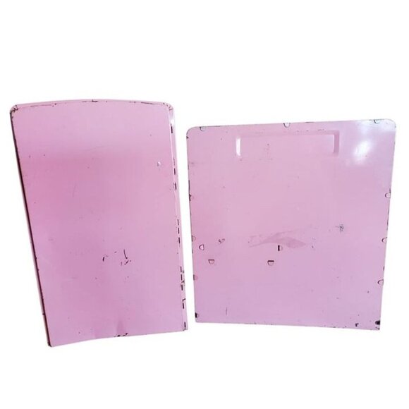 Vintage 1950s Wolverine Pink Tin Litho Toy Kitchen Refrigerator and Stove READ - Picture 2 of 8